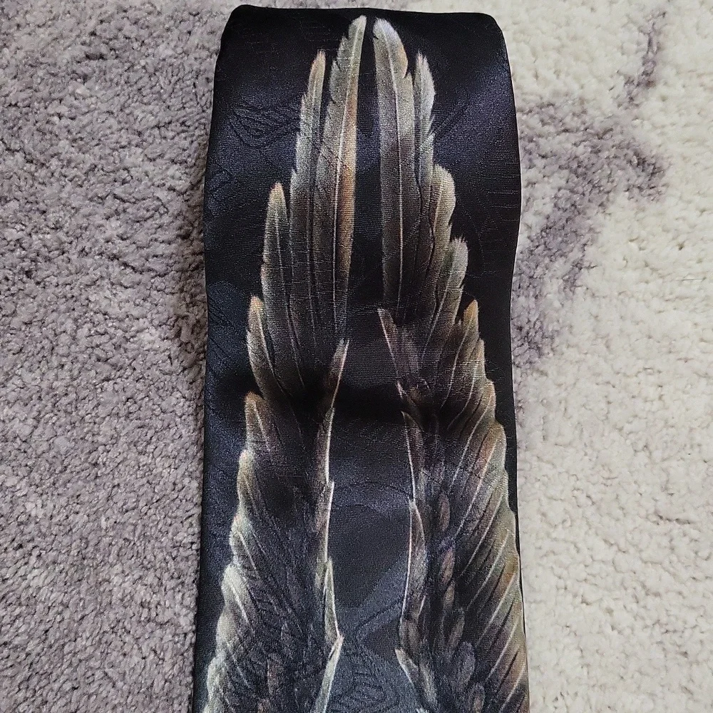Vintage Harley Davidson Ralph Marlin Touchdown Eagle Neck Tie